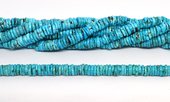 Turquoise Stabalized 6mm disc 40cm strand-beads incl pearls-Beadthemup