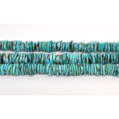 Turquoise Stabalized 10mm disc 40cm strand
