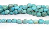 Turquoise Stabalized irregular nugget approx15x11mm approx 26 beads-beads incl pearls-Beadthemup