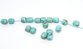 Turquoise natural Drum 6x8mm EACH BEAD-beads incl pearls-Beadthemup