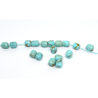 Turquoise natural Drum 6x8mm EACH BEAD