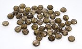 Smokey Quartz Faceted coin 8mm EACH BEAD-beads incl pearls-Beadthemup