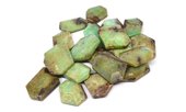 Chrysophase Faceted Flat Nugget approx. 20mm - 30mm EACH BEAD-beads incl pearls-Beadthemup