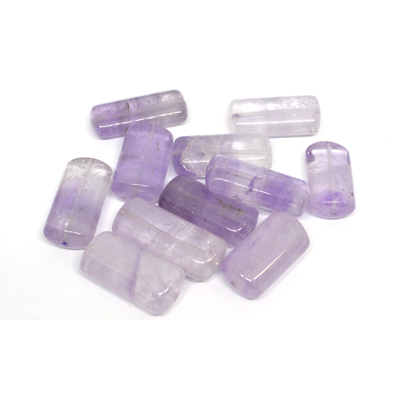 Amethyst Polished Rectangle approx. 25mmx16mm EACH BEAD