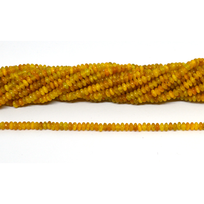 Golden Tiger Eye Polished Rondel 2x4mm strand 170 beads