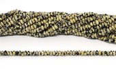 Dalmation Jasper Polished Rondel 2x4mm strand 162 beads-beads incl pearls-Beadthemup