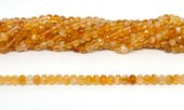 Citrine Faceted Rondel 4x6mm strand 84 beads-beads incl pearls-Beadthemup