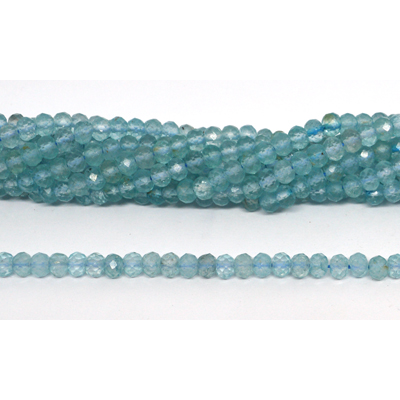 Apatite Faceted Rondel 4x6mm strand 88 beads