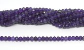 Amethyst Faceted Rondel 4x6mm strand 88 beads-beads incl pearls-Beadthemup