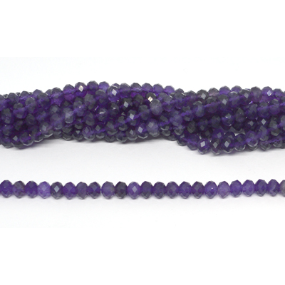 Amethyst Faceted Rondel 4x6mm strand 88 beads