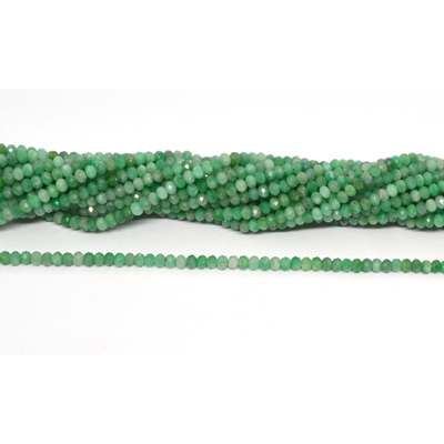 Emerald AAA Faceted Rondel 3x4mm strand 135 Beads
