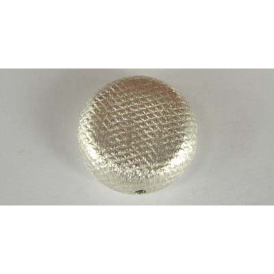 Sterling Silver Bead Round Flat 17x7mm 1 pack