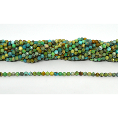 Turquoise Faceted round 4mm strand 93 beads