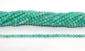Amazonite faceted round 4mm strand 96 beads-beads incl pearls-Beadthemup