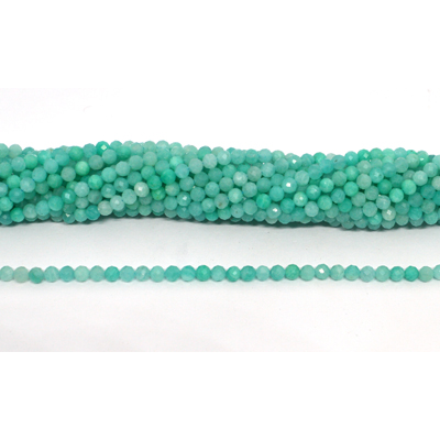 Amazonite faceted round 4mm strand 96 beads