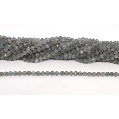 Labradorite faceted round 4mm strand 84 beads