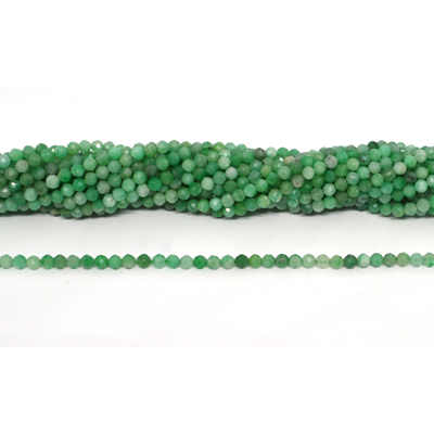 Emerald AAA faceted round 3mm strand 110 beads