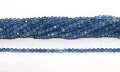 Aquamarine "Devil Blue" faceted round 3mm strand 114 beads-beads incl pearls-Beadthemup
