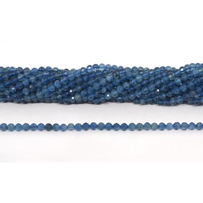 Aquamarine "Devil Blue" faceted round 4mm strand 91 beads