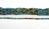 Blue Opal Peru faceted round 3mm strand 124 beads-beads incl pearls-Beadthemup