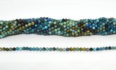 Blue Opal Peru faceted round 4mm strand 94 beads-beads incl pearls-Beadthemup