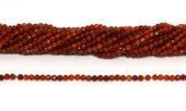 Carnelain faceted round 4mm strand 100 beads-beads incl pearls-Beadthemup