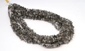 Herkimer Black Double point Chips 39cm strand-beads incl pearls-Beadthemup