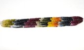 Ruby Sapphire Faceted rondel 3x2mm strand 40cm-beads incl pearls-Beadthemup