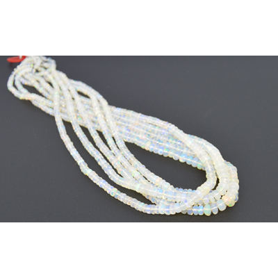 Ethiopian Opal rondel 40cm strand 2.8-4.6mm