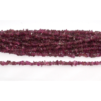 Pink Tourmaline chip 3x5mm 40cm strand
