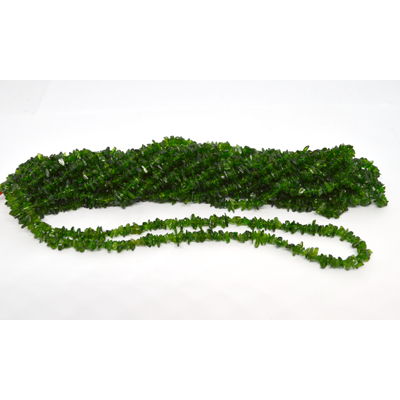 Chrome Diopside chip 3x5mm 40cm strand