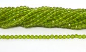 Peridot faceted round 4mm strand 82 beads-beads incl pearls-Beadthemup