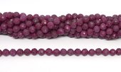 Ruby faceted round 6mm strand 60 beads-beads incl pearls-Beadthemup