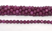 Ruby faceted round 8mm strand 45 beads-beads incl pearls-Beadthemup