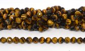 Tiger Eye faceted round 10mm strand 35 beads-beads incl pearls-Beadthemup