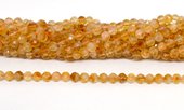 Citrine natural faceted round 6mm strand 63 beads-beads incl pearls-Beadthemup