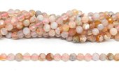 Cherry blossom Agate faceted 6mm strand 60 beads-beads incl pearls-Beadthemup