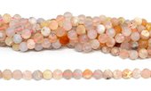 Cherry blossom Agate faceted 8mm strand 43 beads-beads incl pearls-Beadthemup