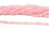 Rose Quartz faceted round 6mm strand 60 beads-beads incl pearls-Beadthemup