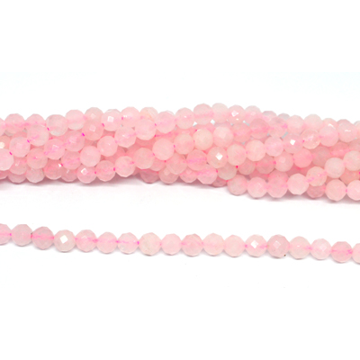 Rose Quartz faceted round 6mm strand 60 beads
