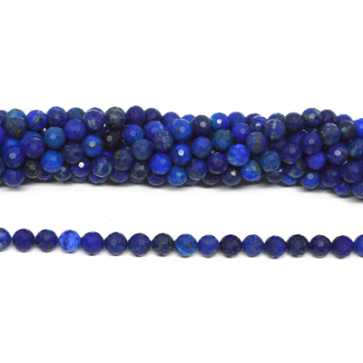 Lapis Lazuli faceted round 6mm strand 65 beads