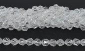 Clear Quartz diamond cut faceted round 10mm strand 35 beads-beads incl pearls-Beadthemup