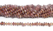 Rose Quartz Madagascar middle drill polished chip 70 beads-beads incl pearls-Beadthemup