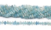Aquamarine middle drill polished chip 75 beads-beads incl pearls-Beadthemup