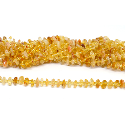 Citrine middle drill polished chip 70 beads