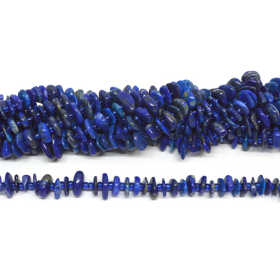 Lapis Lazuli middle drill polished chip 75 beads