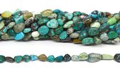 Azurite Malachite nugget 6x8mm strand 48 beads-beads incl pearls-Beadthemup