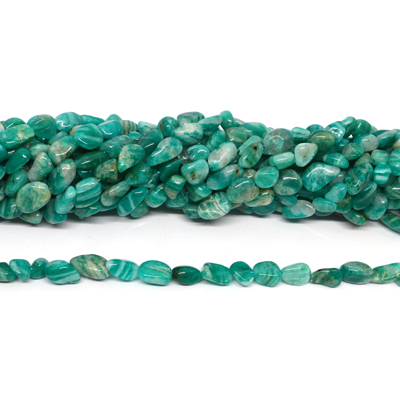 Russian Amazonite nugget 6x8mm strand 45 beads