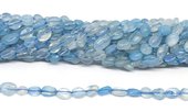 Aquamarine nugget 6x8mm strand 48 beads-beads incl pearls-Beadthemup