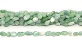 Green Angelite nugget 8x10mm strand 38 beads-beads incl pearls-Beadthemup